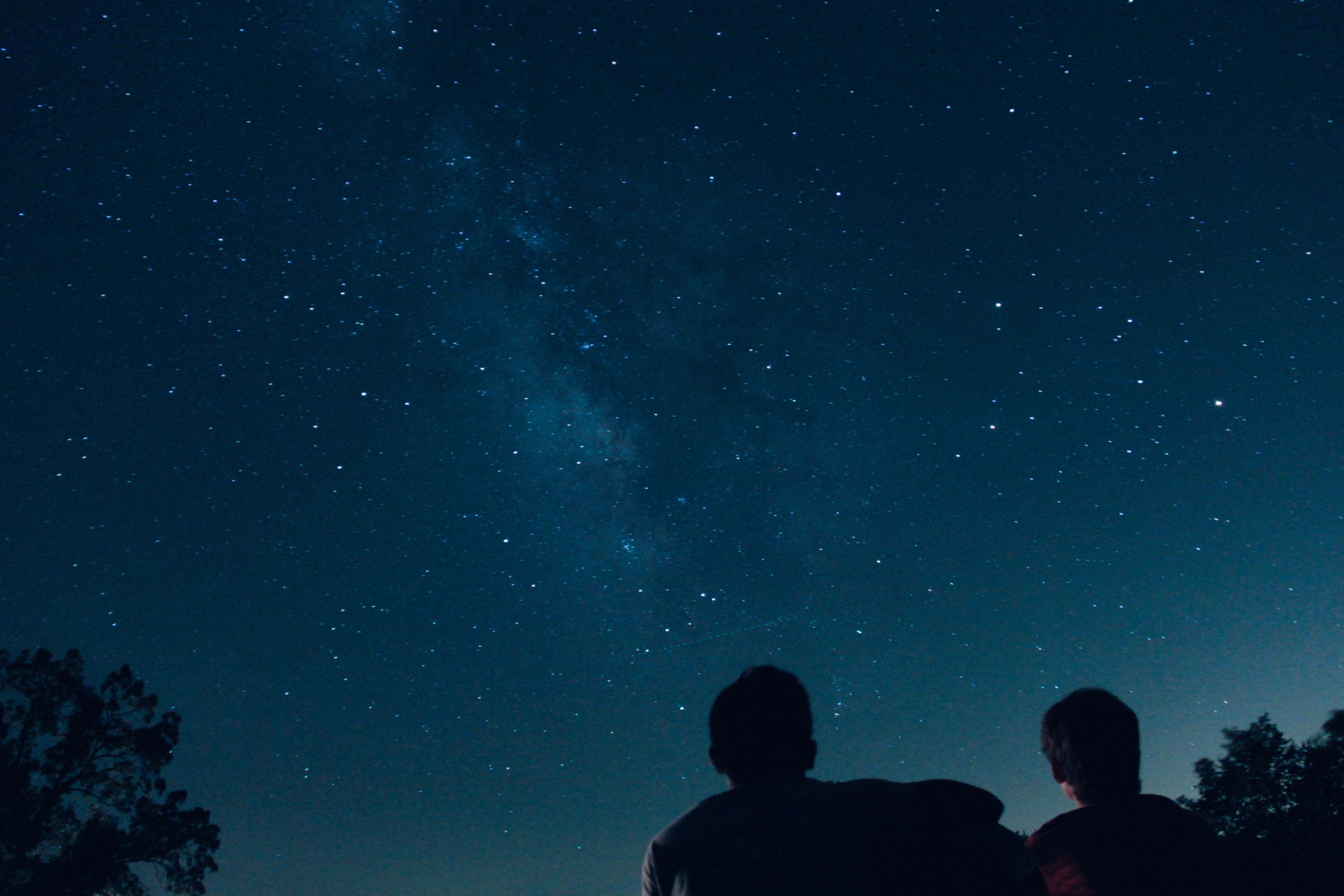 Starry night sky over the Algarve, Portugal
